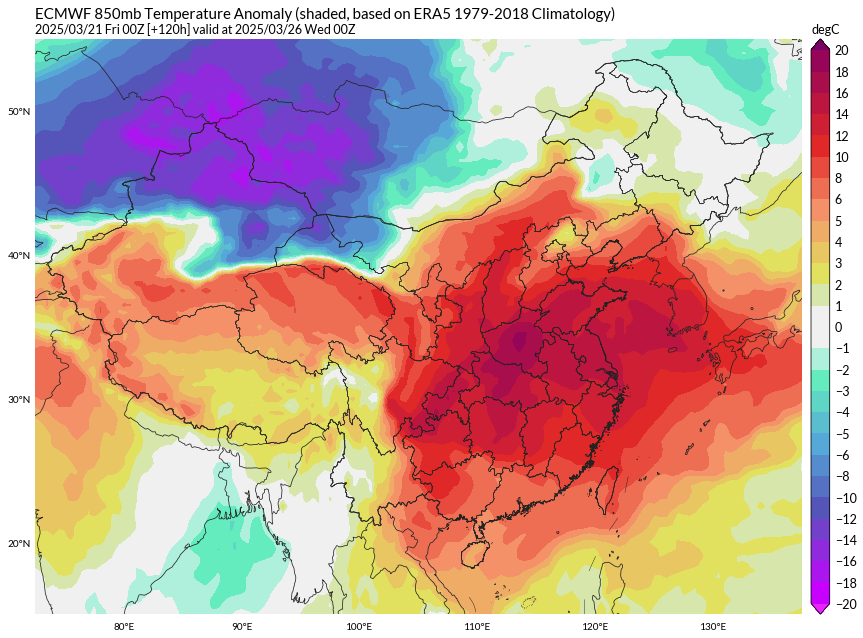 Jim (@yangyubin1998) on Twitter photo Next week, China will usher in a record-breaking heat wave in March! From March 24~26, many places in central&eastern China will usher in the earliest 30C or even 35C in history, and hundreds of weather stations are expected to break the warmest record in March! <a href="/extremetemps/">Extreme Temperatures Around The World</a> Next week, China will usher in a record-breaking heat wave in March! From March 24~26, many places in central&eastern China will usher in the earliest 30C or even 35C in history, and hundreds of weather stations are expected to break the warmest record in March! <a href="/extremetemps/">Extreme Temperatures Around The World</a>