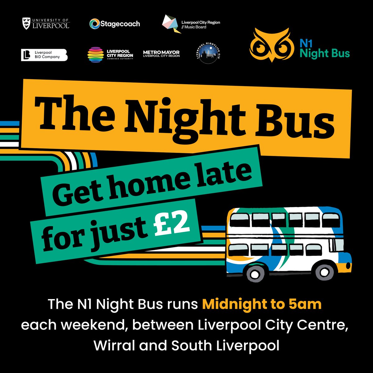 StagecoachMCSL (@stagecoachmcsl) on Twitter photo 🌃 Hop on to the N1 Night Bus this weekend and explore the vibrant #NightLife of #Liverpool & #Birkenhead! Just £2 for a single fare – the best way to explore after dark!
More details at stge.co/3AhOsTM
<a href="/Merseytravel/">Merseytravel</a> <a href="/LCRMusicBoard/">Liverpool City Region Music Board</a> <a href="/LivUni/">University of Liverpool</a> <a href="/LiverpoolGuild/">Liverpool Guild</a> 🌃 Hop on to the N1 Night Bus this weekend and explore the vibrant #NightLife of #Liverpool & #Birkenhead! Just £2 for a single fare – the best way to explore after dark!
More details at stge.co/3AhOsTM
<a href="/Merseytravel/">Merseytravel</a> <a href="/LCRMusicBoard/">Liverpool City Region Music Board</a> <a href="/LivUni/">University of Liverpool</a> <a href="/LiverpoolGuild/">Liverpool Guild</a>