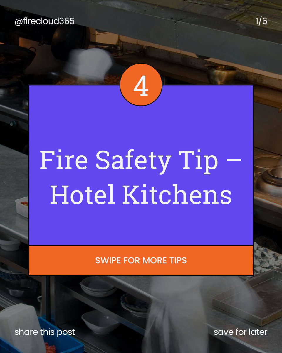 firecloud365's tweet photo. ⚠️ Hotel kitchens = high fire risk! From grease buildup to faulty equipment, hazards are everywhere. Stay compliant &amp; fire-safe with structured safety checks! 🔥

📲 See how FireCloud365 can help: https://t.co/dwQmAVccUU

#FireSafety #HotelKitchens #StayCompliant #FireCloud365 https://t.co/GDF3YIhw1F