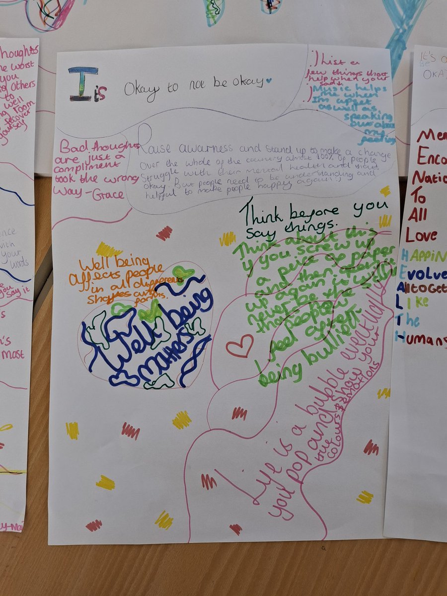 Katie Barker (@katieemhp) on Twitter photo Some wonderful Yr 5 and 6's stopped by my Wellbeing Drop in at their school and produced their own Wellbeing Posters!
Early intervention and prevention education to children and young people is so important to reduce the stigma surrounding mental health🌈❤️ <a href="/PennineCareNHS/">Pennine Care NHS FT</a> Some wonderful Yr 5 and 6's stopped by my Wellbeing Drop in at their school and produced their own Wellbeing Posters!
Early intervention and prevention education to children and young people is so important to reduce the stigma surrounding mental health🌈❤️ <a href="/PennineCareNHS/">Pennine Care NHS FT</a>