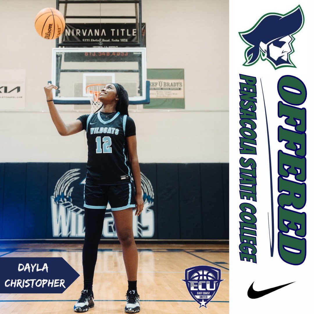 Dayla Christopher #12 (@daylac25) on Twitter photo After a great conversation with <a href="/MzMs_Jones/">Coach "B"elford</a> , I am blessed to receive an offer from Pensacola State College! Thank you for the opportunity coach!! <a href="/_CoachRon/">Coach Ron</a> <a href="/Coach_PeterL/">Peter Livingston</a> <a href="/CoachAnthonyECU/">Anthony Bryant</a> <a href="/ECunitedbball/">eastcoastunited</a> <a href="/WCHSGBB/">Wesley Chapel Girls Basketball</a> After a great conversation with <a href="/MzMs_Jones/">Coach "B"elford</a> , I am blessed to receive an offer from Pensacola State College! Thank you for the opportunity coach!! <a href="/_CoachRon/">Coach Ron</a> <a href="/Coach_PeterL/">Peter Livingston</a> <a href="/CoachAnthonyECU/">Anthony Bryant</a> <a href="/ECunitedbball/">eastcoastunited</a> <a href="/WCHSGBB/">Wesley Chapel Girls Basketball</a>