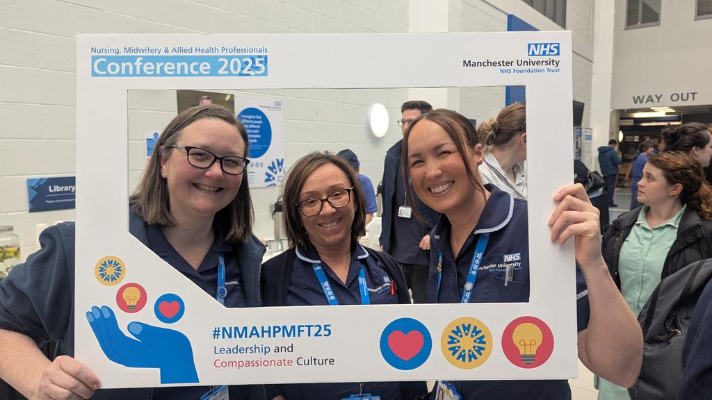 Grateful to be learning from fabulous, inspiring speakers at the #NMAHPMFT25 conference at Wythenshawe Hospital site today 🎓