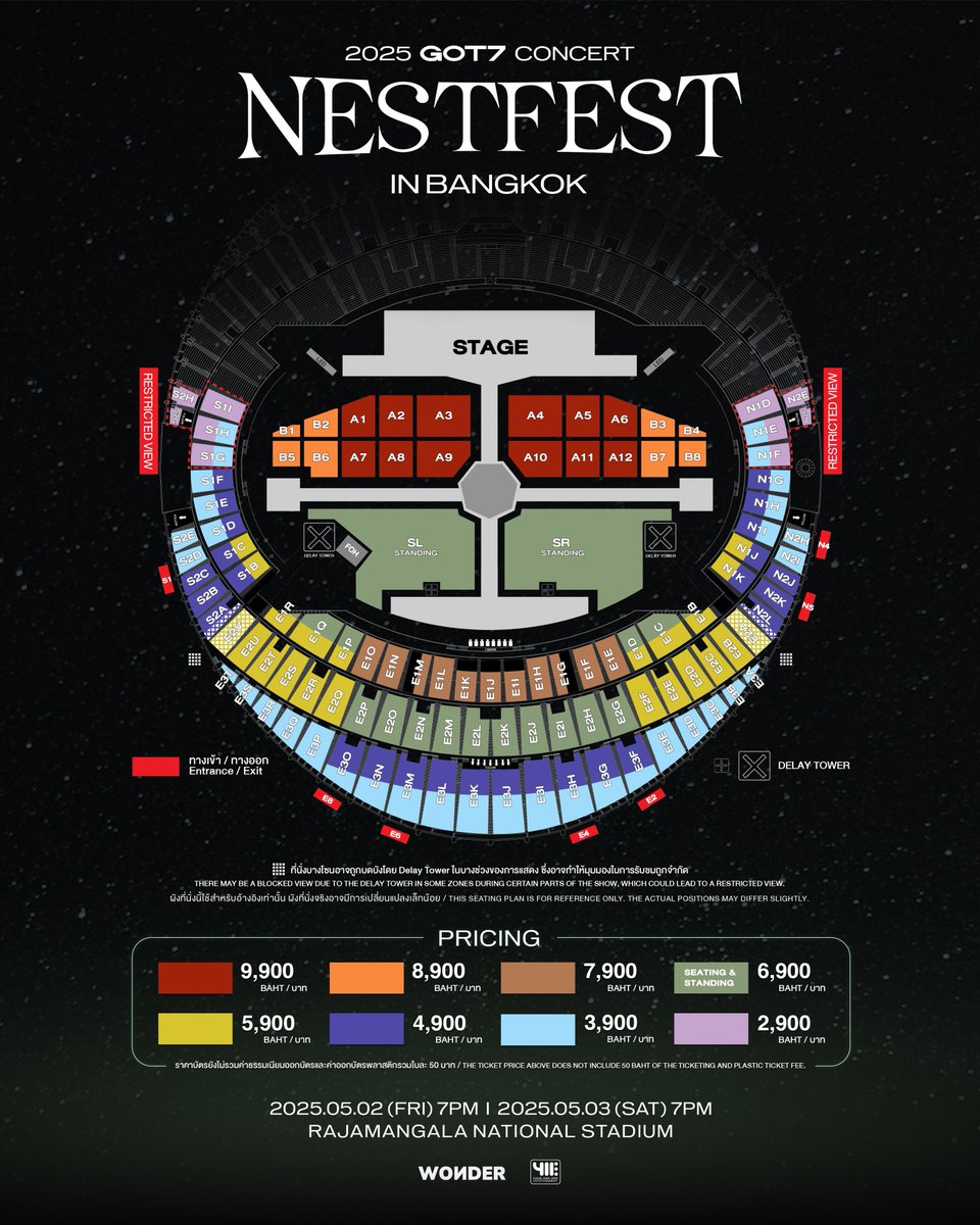 6,500                      สู่                      9,900

 #GOT7_NESTFESTinBKK