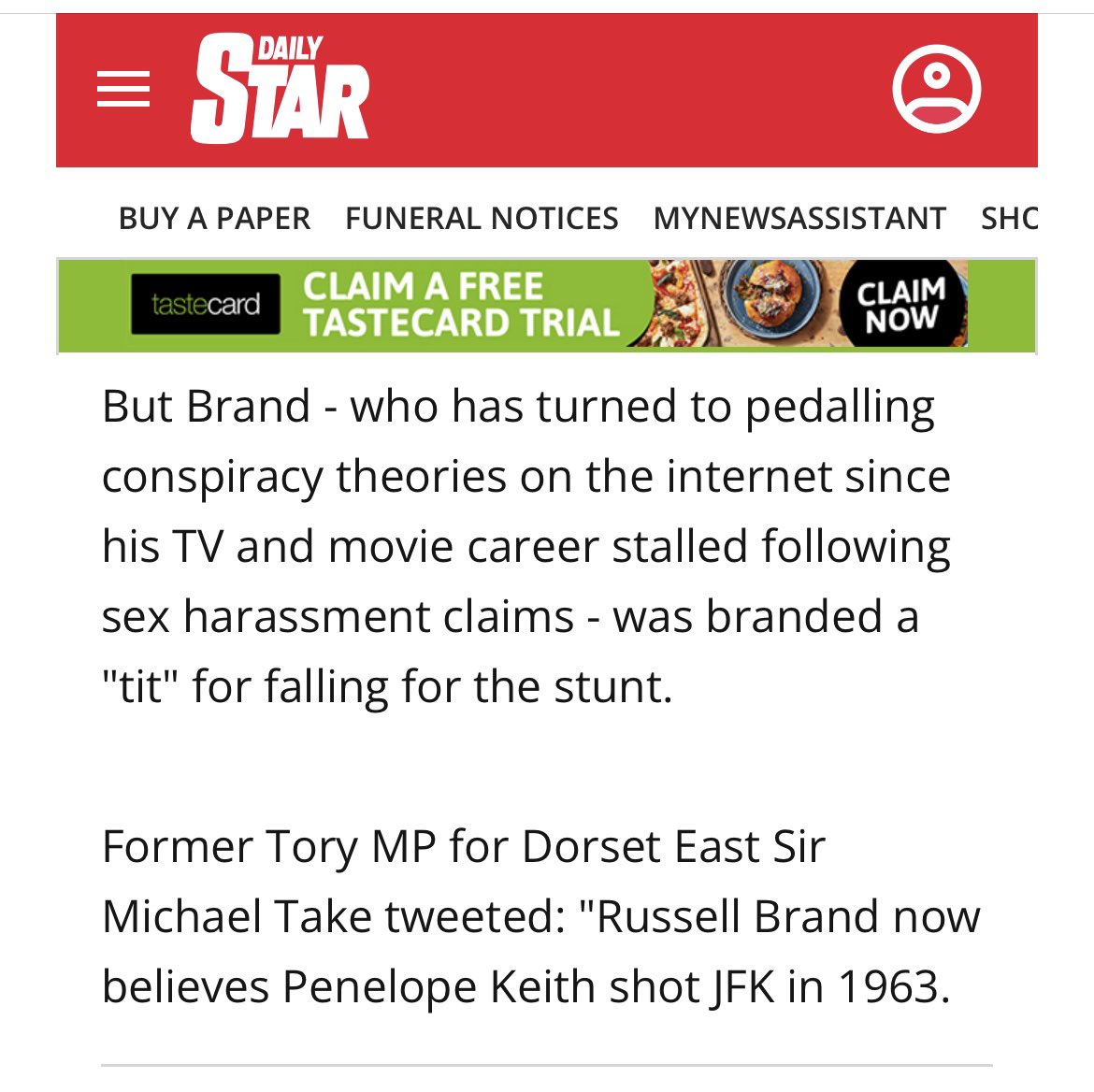 MichaelTakeMP's tweet image. Lovely to be quoted in The Daily Star, a newspaper renowned for its integrity &amp;amp; serious journalism.👍