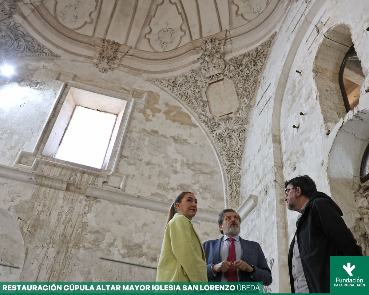 🖌️ Presentamos la primera fase de recuperación de la cúpula del altar mayor de la iglesia de San Lorenzo de Úbeda

✅ Un proyecto conjunto de la Fundación Caja Rural de Jaén y <a href="/FundacionHsA/">Huerta San Antonio</a> para recuperar uno de los espacios más emblemáticos de este templo de la ciudad ubetense