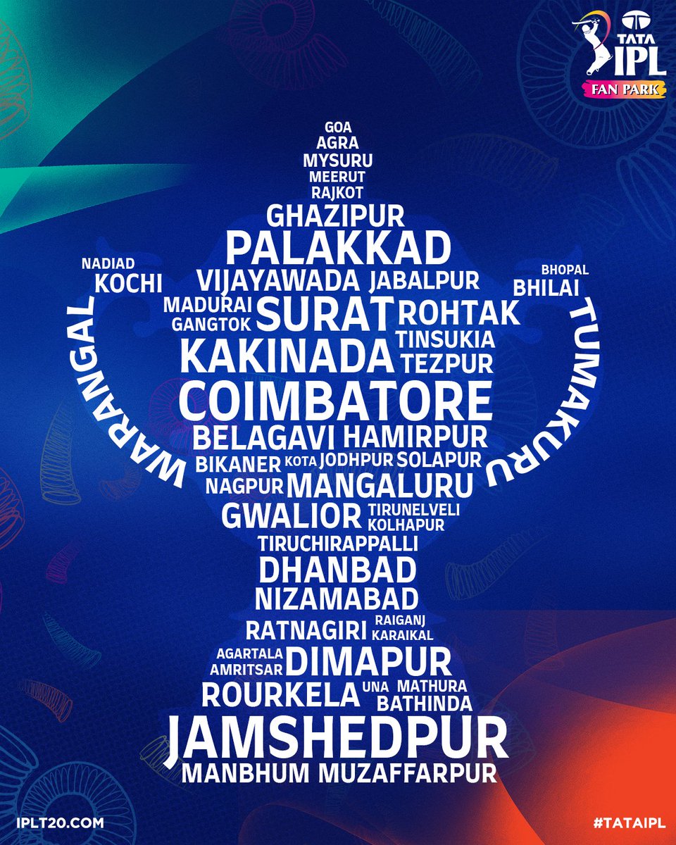 HiWarangal's tweet photo. #TATAIPL2025 #FanParks 2025 to cover 50 cities in 23 States 🏆🏏🏟️

✨ #Warangal &amp; #Nizamabad⛩️🏏🏟️🇮🇳
 https://t.co/OQecOnifhA https://t.co/o6l033P2ZY