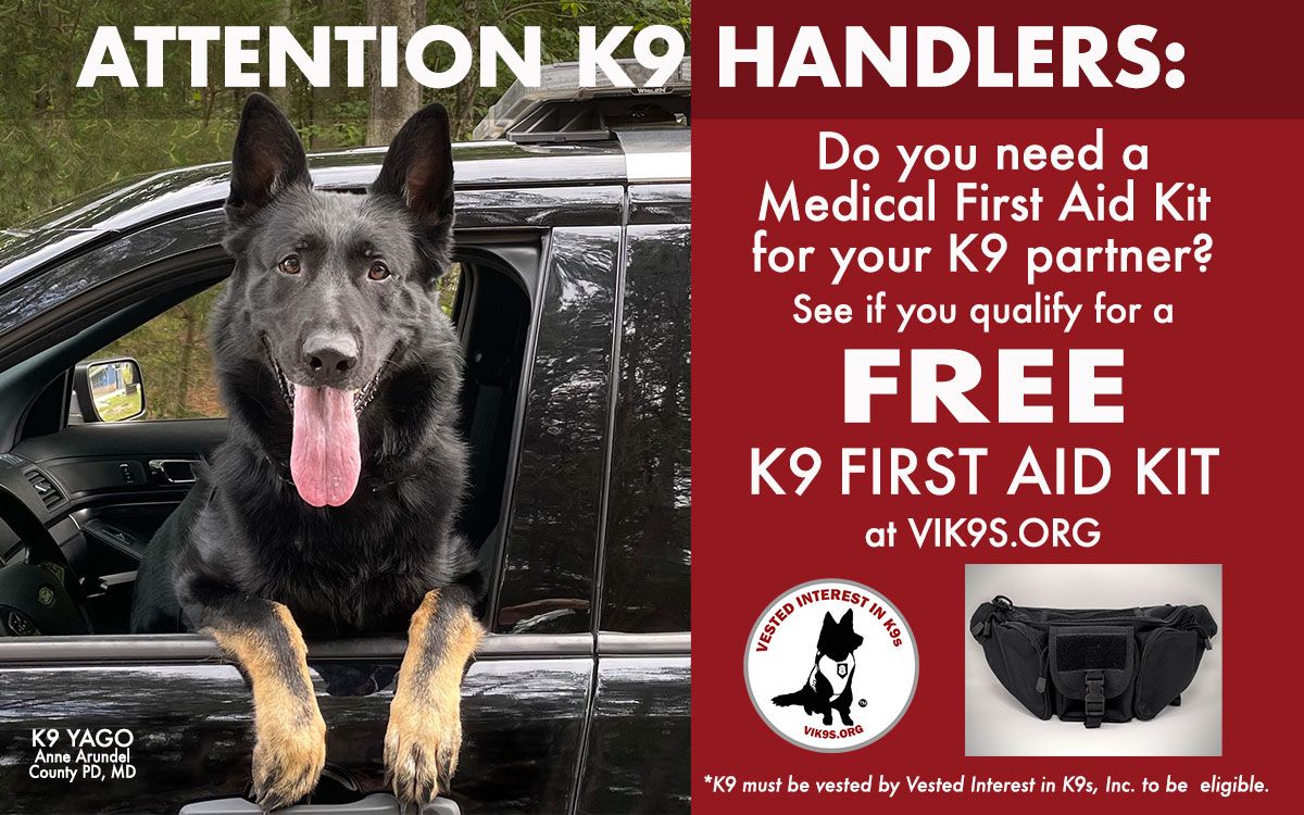 VIK9s's tweet photo. A K9 First Aid Medical Kit is a necessity for any K9 unit. If your K9 has received a vest from us, you may be eligible for a FREE first aid kit for your K9 partner.
Head over to our website to apply:
https://t.co/3JQ6szwbM1
#k9firstaid #protectingk9s #vik9s #vestedinterestink9s https://t.co/ryn9xgTVqK