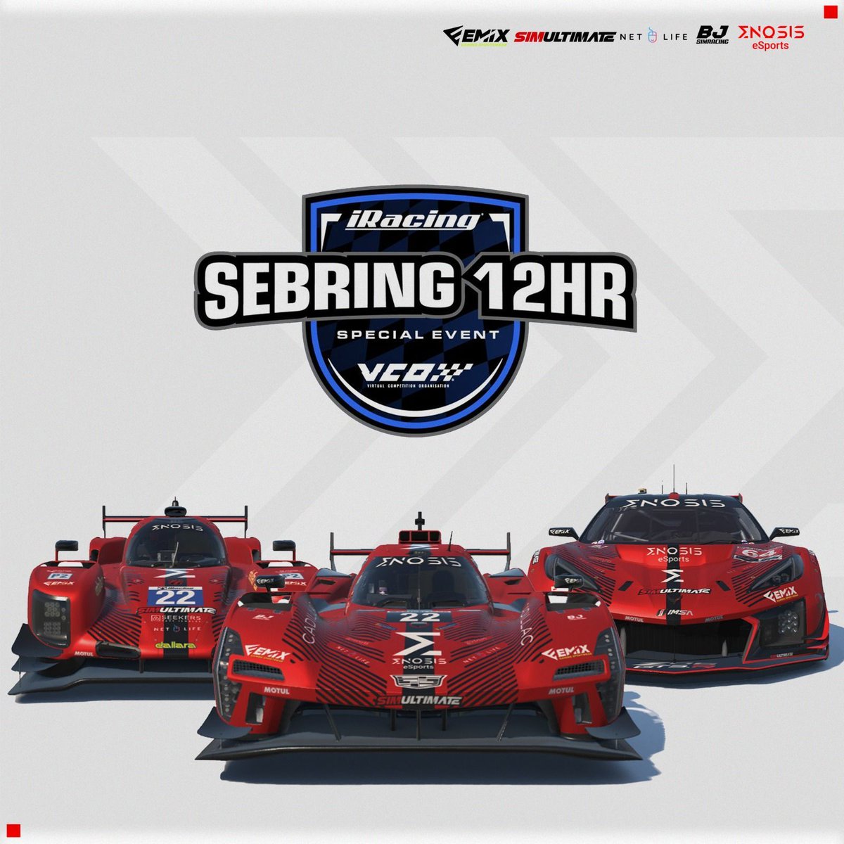 Enosis eSports (@e_enosis) on Twitter photo 🏁Todo preparado, fin de semana en el histórico Sebring.
🗺️ Florida, USA.
Nuestras cuatro monturas:
1 x GTP - Cadillac V-Series.R
1 x LMP2 - Dallara P217
2 x GT3 - Corvette Z06
#iracing #simracing
<a href="/Emix_Gaming_/">EmixGaming</a> <a href="/Bjsimracin1/">BJSIMRACING</a> <a href="/NetLifeGaming/">NetLife Gaming</a>
simultimate.eu 🏁Todo preparado, fin de semana en el histórico Sebring.
🗺️ Florida, USA.
Nuestras cuatro monturas:
1 x GTP - Cadillac V-Series.R
1 x LMP2 - Dallara P217
2 x GT3 - Corvette Z06
#iracing #simracing
<a href="/Emix_Gaming_/">EmixGaming</a> <a href="/Bjsimracin1/">BJSIMRACING</a> <a href="/NetLifeGaming/">NetLife Gaming</a>
simultimate.eu