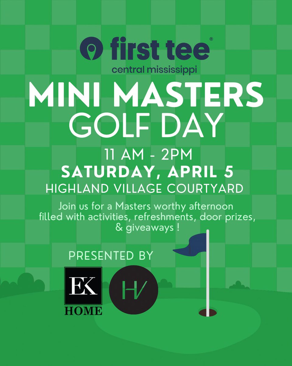 Come out to Highland Village on April 5 for a fun day of golf and
Shopping!!