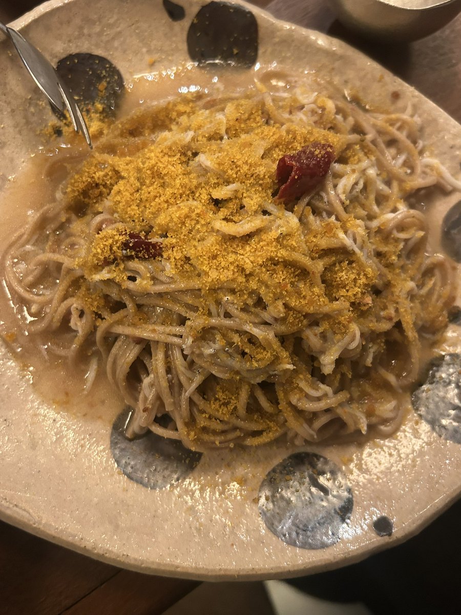 gumyouji_hechi's tweet photo. 明日3/22(土)昼のメニューです

特撰煮干蕎麦(氷見片口他)
オマール海老蕎麦
【限定】冷やし生甘海老蕎麦
【限定】冷やしニラたぬき蕎麦
【限定】シラスのペペロンニーボ

黒酢の和え玉
ハラペーニョシュリンプの和え玉
和え玉
炙り叉焼のニンニク辛味噌玉

ニラバタートースト

宜しくお願い致します https://t.co/LIzHLHNfXT