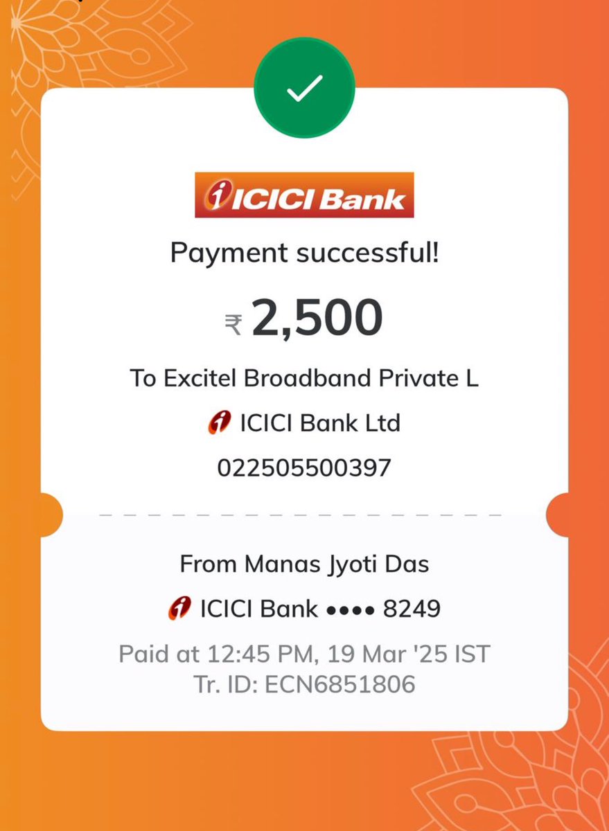 manas_jd's tweet photo. @excitel_rocks Need the receipt of this transaction https://t.co/tpXWlJCznJ
