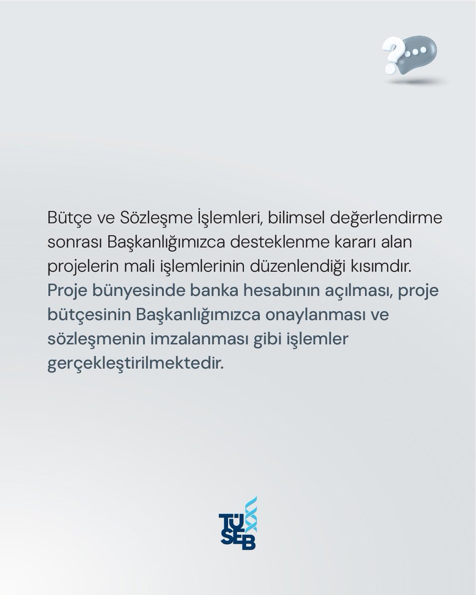 BÜTÇE VE SÖZLEŞME İŞLEMLERİ NEDİR, HANGİ İŞLEMLERİ GERÇEKLEŞTİRİR?

#TÜSEB #ProjeDestekleri