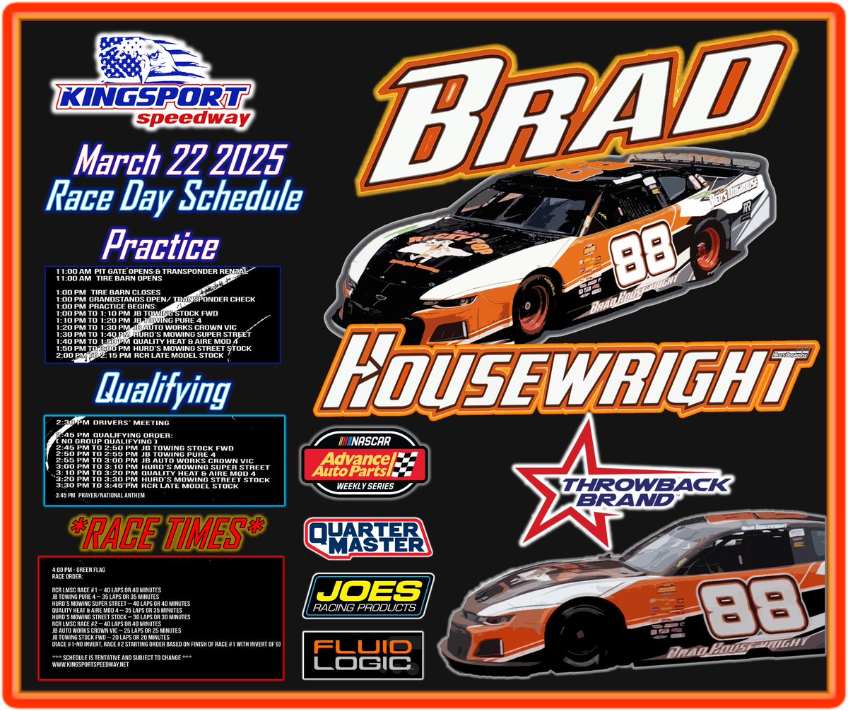 Let's go Racing <a href="/KpSpeedway/">Kingsport Speedway</a> !!!  Come out and support your local short track and your local short track drivers!!!
