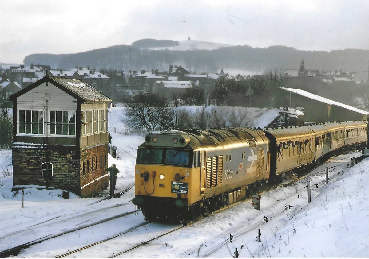 Yesterday I was privileged to be asked to do a reading at the funeral of Les Nixon. When everybody left, we were all given on of Les's pictures, randomly.... and this is the one I got. 50012 "Benbow" at Buxton on February 8 1986... RIP Les.