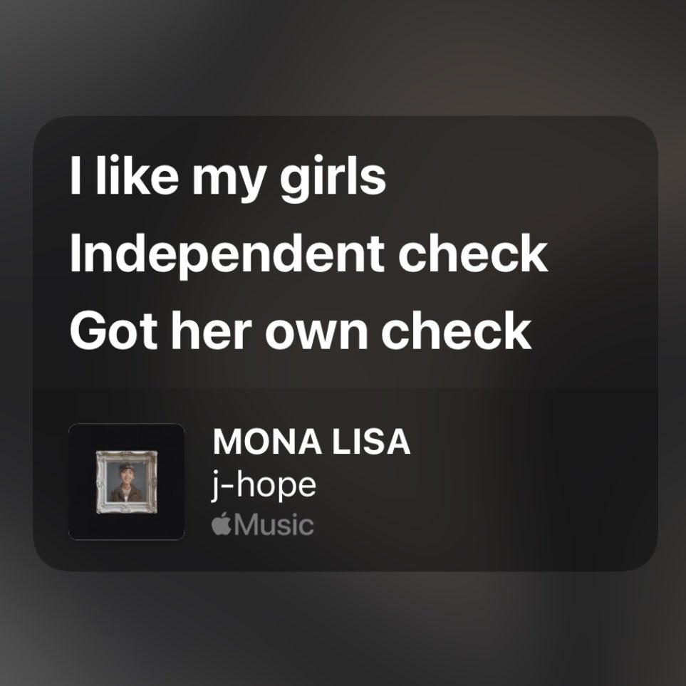 Whenever you’re feeling like skipping work, just remember Hobi likes independent girls.