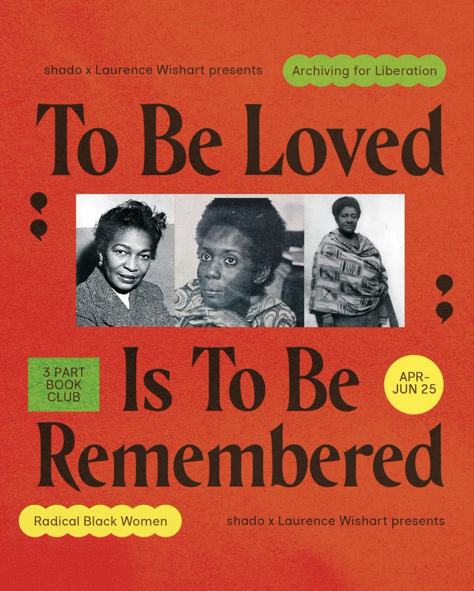 shado (@shado_mag) on Twitter photo 🎟️ Tickets now live! 📚
We’re thrilled to announce our 8th bookshelf cluster: To Be Loved Is To Be Remembered - Archiving for Liberation, in partnership with Lawrence Wishart Books <a href="/LW_Books/">Lawrence Wishart Books</a>, with host <a href="/kajiifire/">Isabella Kajiwara</a>
🧵 below with more details! 🎟️ Tickets now live! 📚
We’re thrilled to announce our 8th bookshelf cluster: To Be Loved Is To Be Remembered - Archiving for Liberation, in partnership with Lawrence Wishart Books <a href="/LW_Books/">Lawrence Wishart Books</a>, with host <a href="/kajiifire/">Isabella Kajiwara</a>
🧵 below with more details!