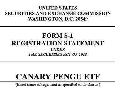 KryptoRiders's tweet photo. #Breaking 🇺🇸 Canary Capital files for $PENGU spot ETF with SEC.

ETF for $PENGU 🤐 = okay 😐 https://t.co/WbRo80ZbSe