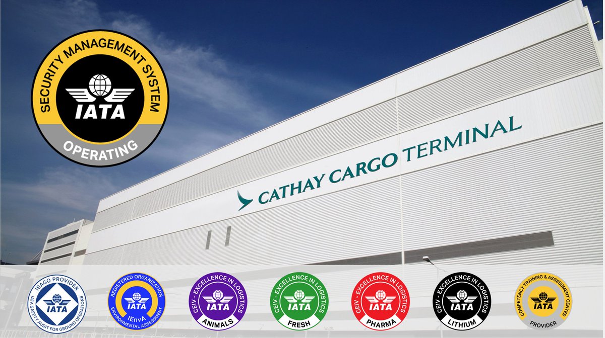 Cathay Cargo Terminal achieves IATA Security Management System certification

cargotrends.in/news/cathay-ca…

<a href="/IATA/">IATA</a> #groundhandlingorganization #SecurityManagementSystem #IATASeMS #airportcargoterminal #CathayCargoTerminal