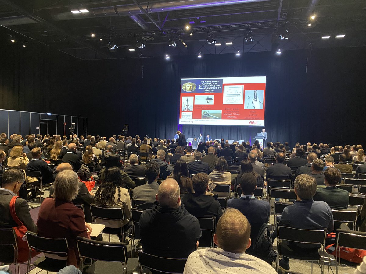 Full house to see <a href="/USANZUrology/">USANZ</a> member and endourology SAG leader Greg Jack present UAA lecture <a href="/Uroweb/">European Association of Urology (EAU)</a> Madrid 25. Cutting edge discussion of miniaturisation in endourology by a true leader.