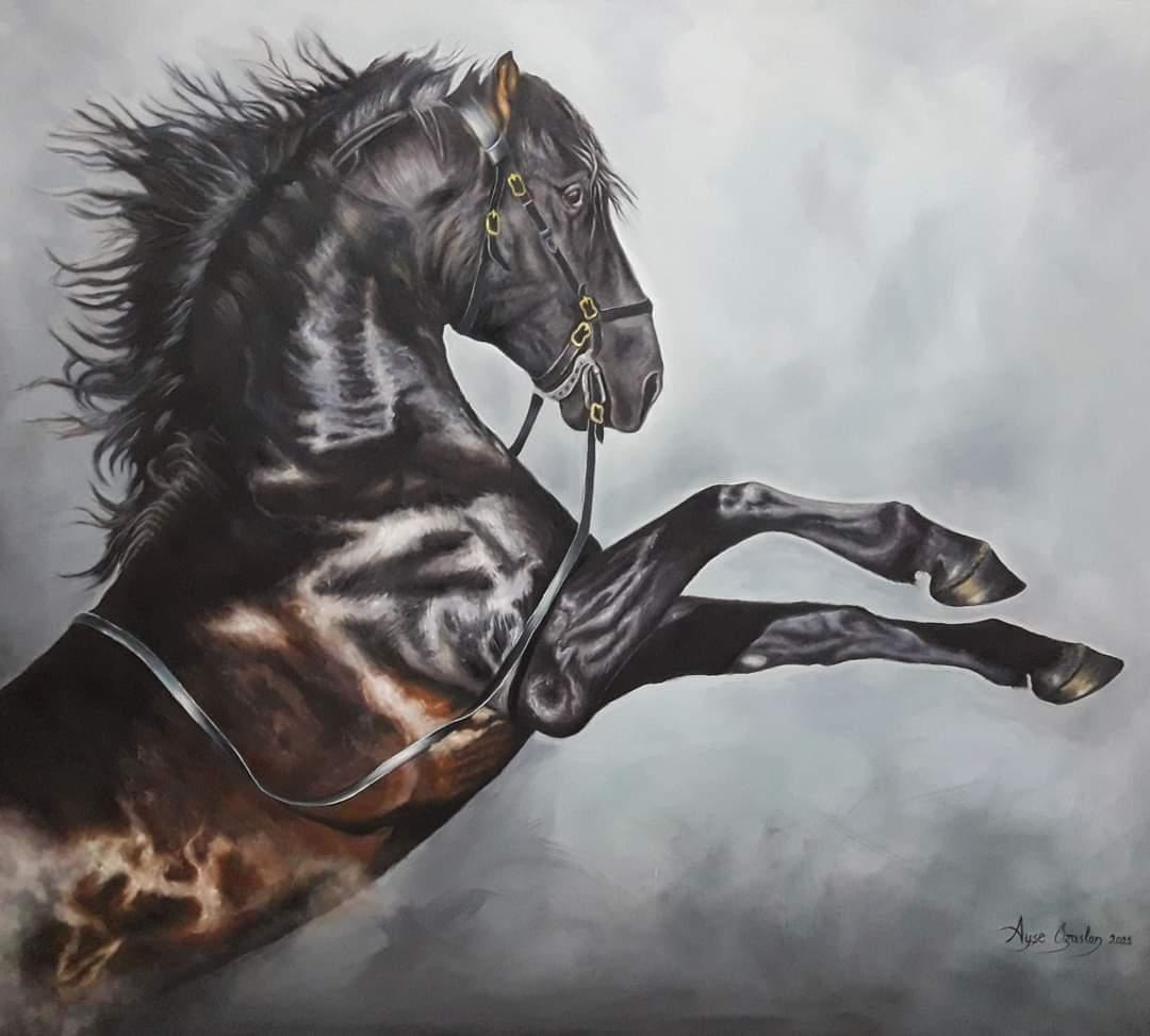 Satılmıştır. 
İlginiz için teşekkür ederim. 
140x120 cm.
Tuval üzeri yağlıboya 
Ayşe Özaslan
 #sanat #ankara  #art #horse #oilpainting  #contemporary #contemporaryart #İstanbul  #gündem #kültürsanat #turkiyejokeyklubü #womensart