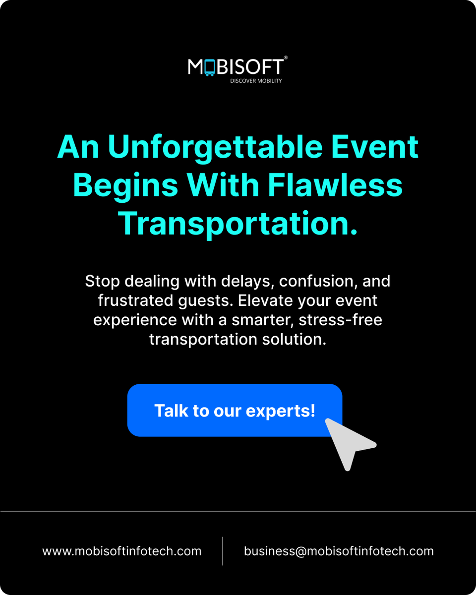 MobisoftInfo's tweet image. Tired of event transportation chaos? 🚫 Our software streamlines operations, optimizes costs, and ensures a seamless experience for all!
Explore: mobisoftinfotech.com/solutions/even…
#EventTransportation #EventLogistics #TransportationSoftware #EventTech