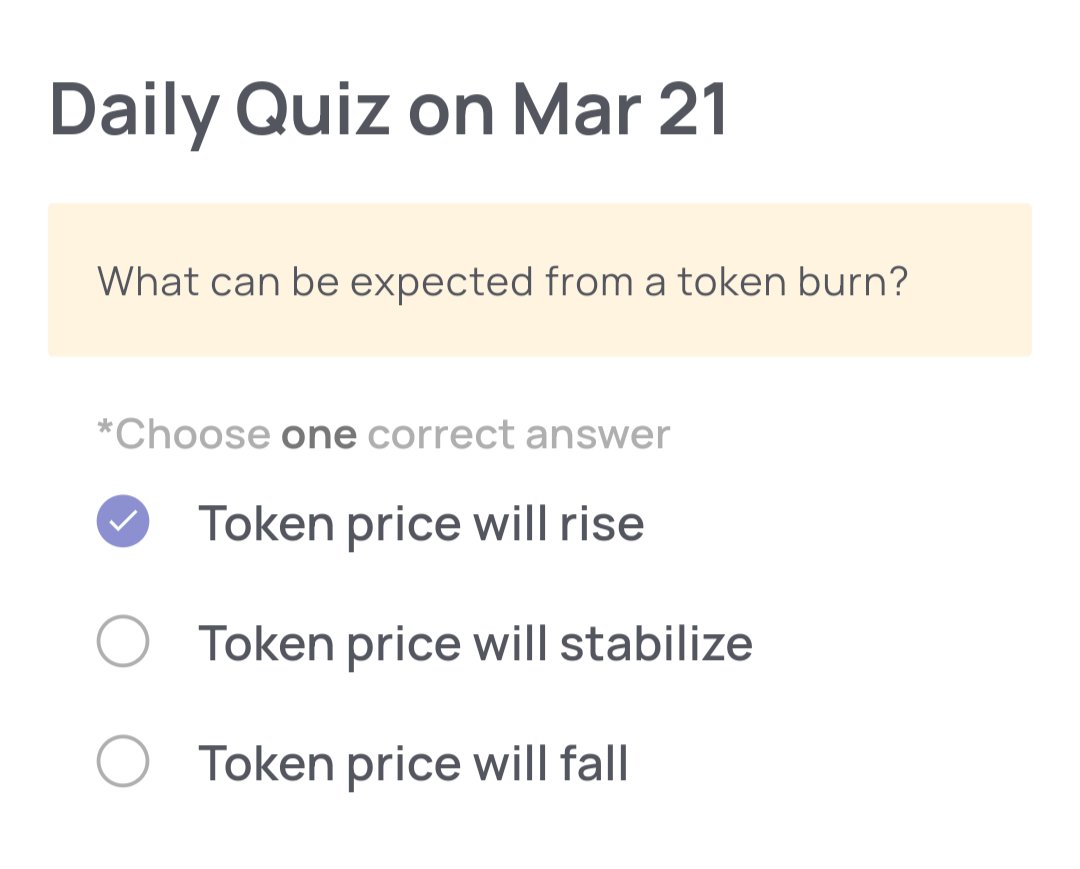 BlocklyNews's tweet photo. Xenea Wallet Daily Quiz Answer for 21th of March.

Quiz: What can be expected from a token burn?

Answer: A) Token price will rise

#Xenea #XENEAwallet #xeneaquiz #xeneawalletquiz #Crypto #Blockchain https://t.co/eYlgiurUG8