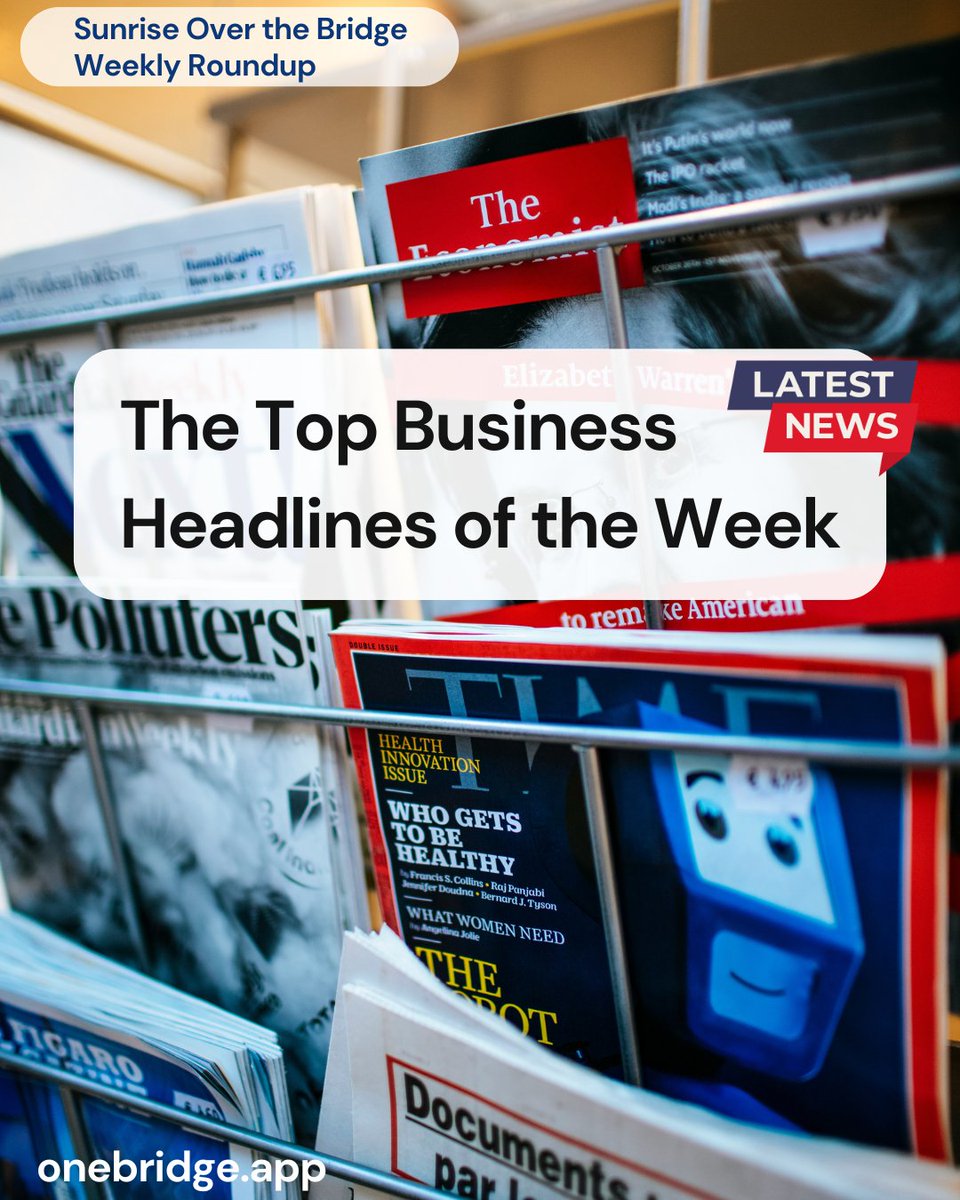 _OneBridge's tweet photo. We’ve reached the end of the week! Here are the top three business headlines of the week:
+ + +  

#NewsRoundUp #HeadlinesOfTheWeek #BusinessNews #NewsforEntrepreneurs #WeeklyNewsRoundUp #BlackBusinesses #BusinessFunding #MinoritiyOwnedBusinesses #MinorityOwned #SMMEFunding https://t.co/SGjqe0dkhr