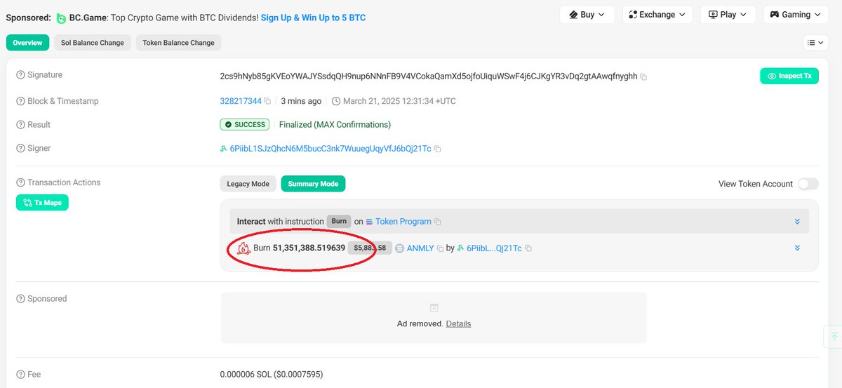 ZeroSumMovement's tweet photo. Another 50.000.000 coins burned 

https://t.co/7EuQ4PZ4Kk https://t.co/AhInIGTUKR