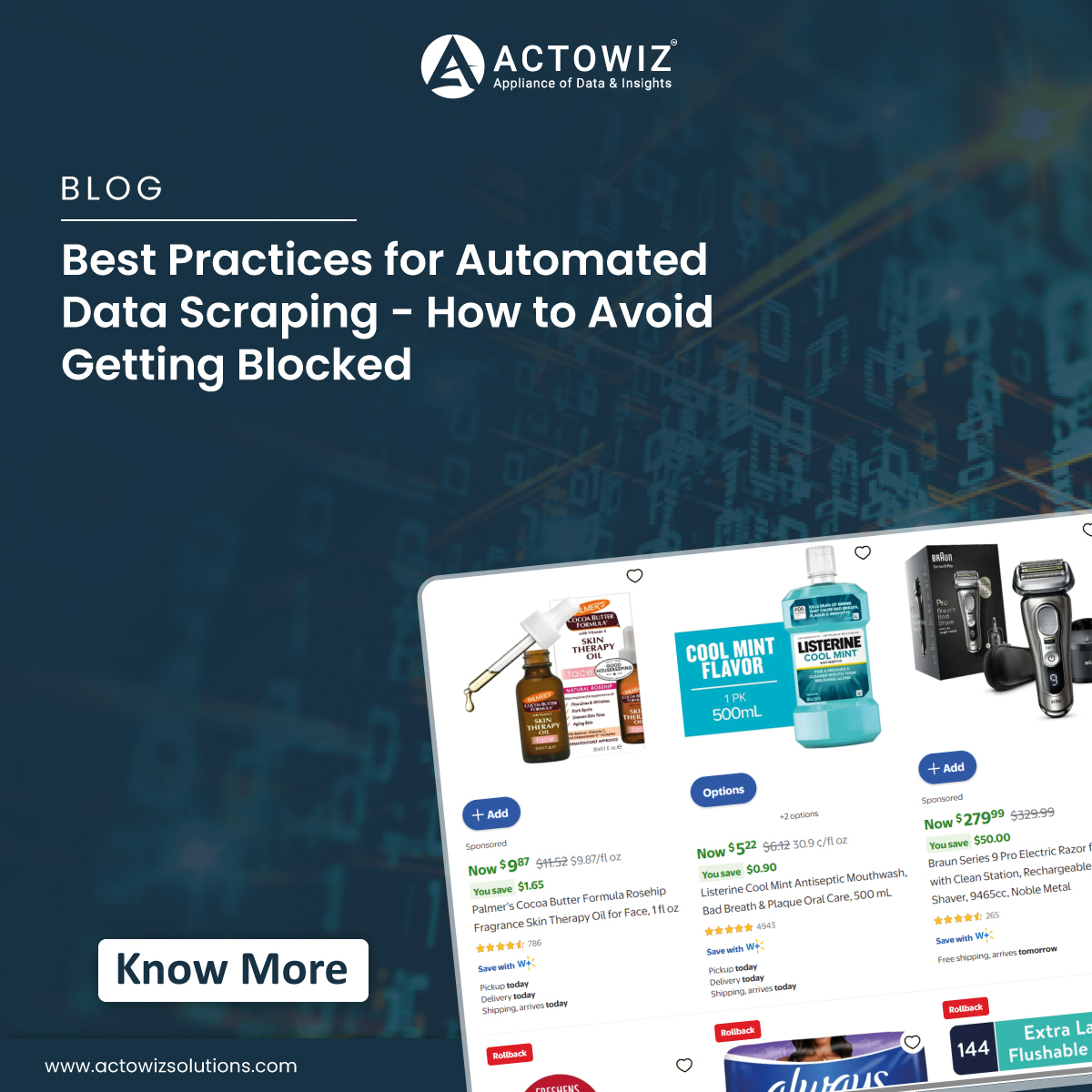 actowizsolution's tweet photo. Learn best practices for #AutomatedDataScraping to avoid blocks and extract valuable insights efficiently. #OptimizeYourWeSscraping strategies today!
https://t.co/iHtoPG9vbI
#AntiBotTechniques #ScrapeSmart #DataMining #WebScrapingTools #USA #UK #UAE #ActowizSolutions https://t.co/8nLxq9NNBe