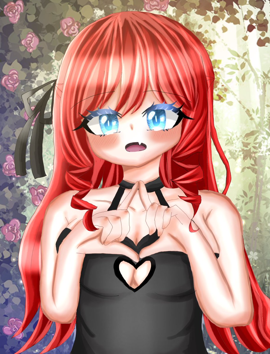 #絵描きさんフォロバ100
 #絵描きさんと繋がりたい

オリキャラちゃん🌹