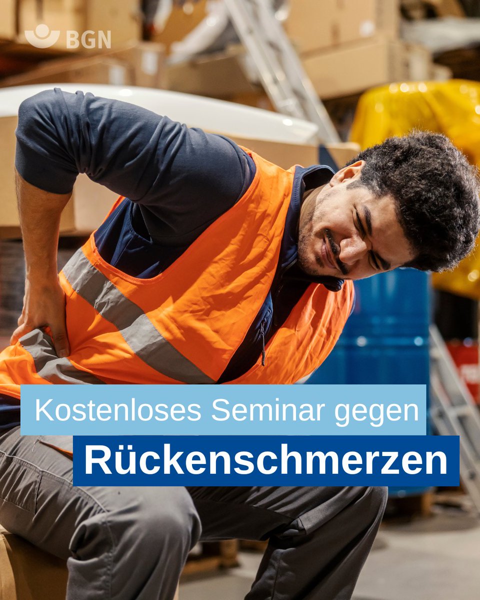 Kostenlose Rückenpräventionsmaßnahme! In vielen Berufen sind rückenbelastende Tätigkeiten Alltag. Die BGN bietet Versicherten eine kostenlose Rückenpräventionsmaßnahme an, mit Therapie in Erfurt &amp; wohnortnaher Betreuung. Jetzt informieren: bgn-akzente.de/gesundheitssch… #BGN #Gesundheit