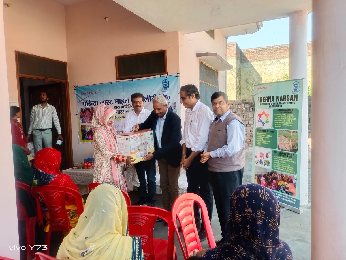 MahindraLMM's tweet photo. Mahindra LMM celebrates women empowerment through its Project "Prerna" at Narsan block, Haridwar. Through this project, 500 women beneficiaries received training in agricultural techniques, organic farming, SHGs and tailoring skills. https://t.co/jTAjjv3dOo