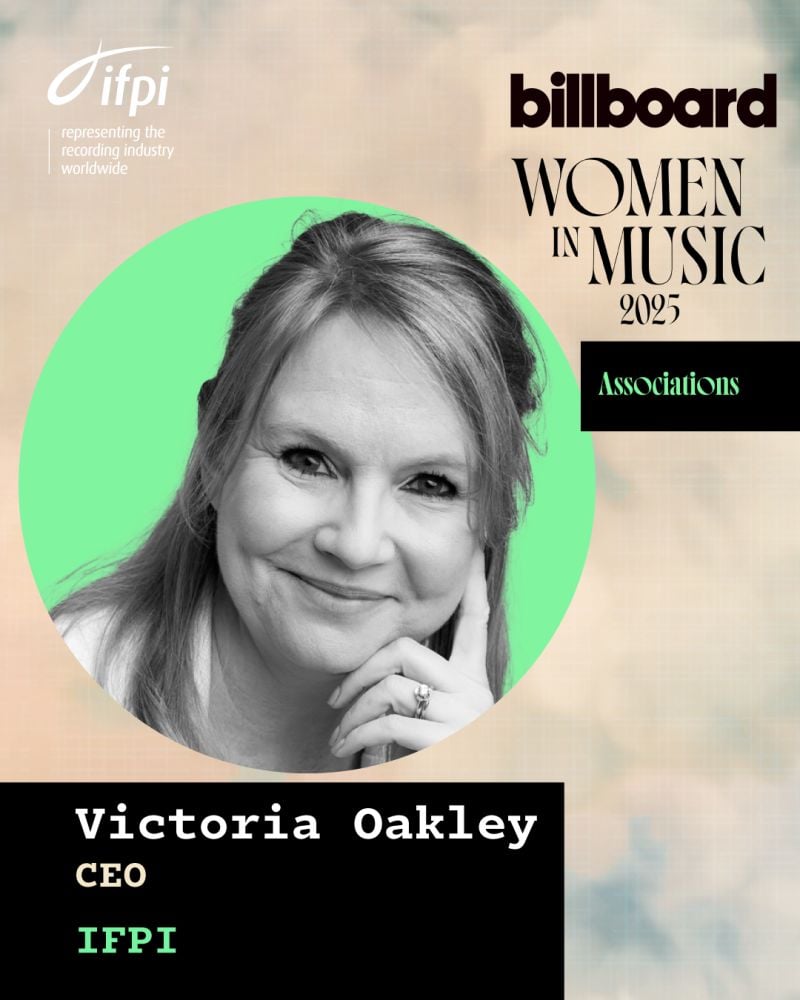 IFPI_gr's tweet photo. "Her goal is to help the industry embrace AI’s opportunities while making sure the right guardrails are in place so it develops in a sustainable way." 

IFPI chief executive Victoria Oakley has been included in Billboard's 2025 Women In Music list https://t.co/rXFfOGVCvQ