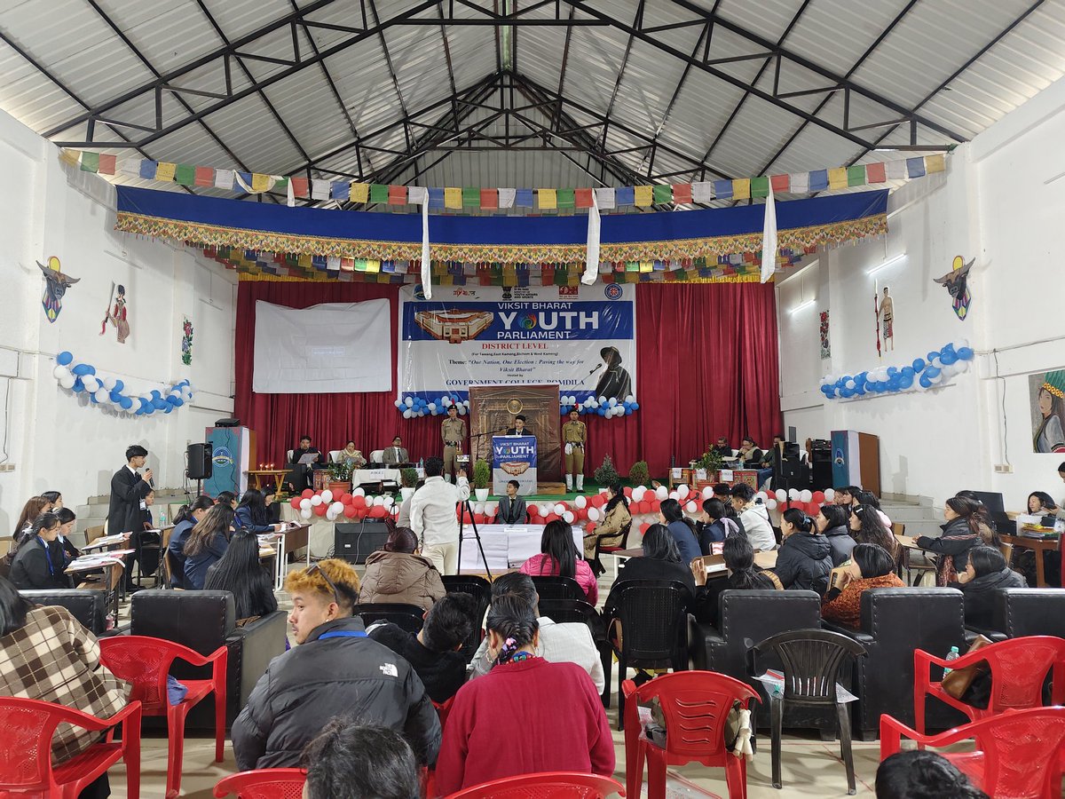 GCBNSSunit's tweet photo. First Day of District Level #ViksitBharat Youth Parliament successfully conducted with DC, West Kameng, AP as Chief Guest at Government College Bomdila for the youths of Tawang, East &amp; West Kameng, Bichom districts. @YASMinistry @DBomdila  @_NSSIndia @nss_rdguwahati @_NSSAwards https://t.co/ghY7dFu0u8