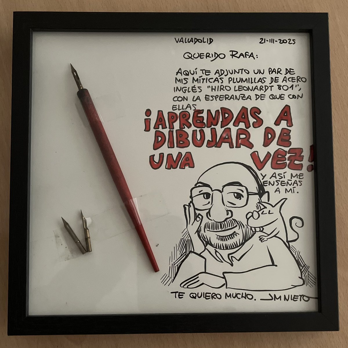 SansonHumor's tweet image. Mi querido @HUMORJMNIETO acaba de hacerme un regalo de los que se plantan en el alma, como los árboles de sombra que dan cobijo para siempre. ¡Mil gracias, amigo!