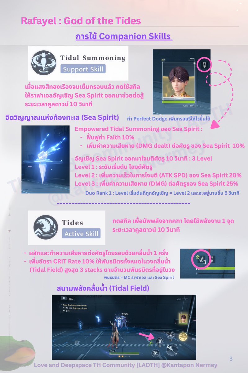 LadThailand's tweet photo. 📖 คัมภีร์ซีก็อด : Duo Rank bonus, วิธีเล่น และ Attribute ที่เหมาะสม

🌊 เจาะลึก Rafayel: God of the Tides Companion
สวยงามเปี่ยมมนต์ขลัง บัพแน่นๆ สกิลพลังคลื่นน้ำวงกว้าง ซัมมอนแก๊งบริวารช่วยยิงรัวๆ 
สำหรับเมนไม่ควรพลาด ด้วยล้านประการทั้งปวงค่ะ

#LADTH_Howto #LADTH 😍✨ (1/2) https://t.co/0Cl2EhZy0t