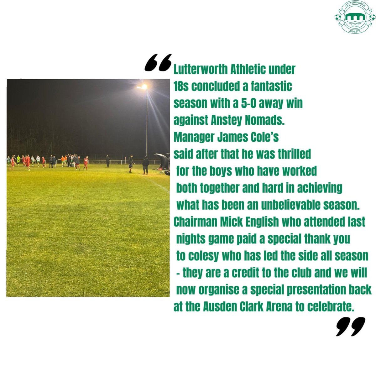 Lutterworth Athletic Football Club tweet media