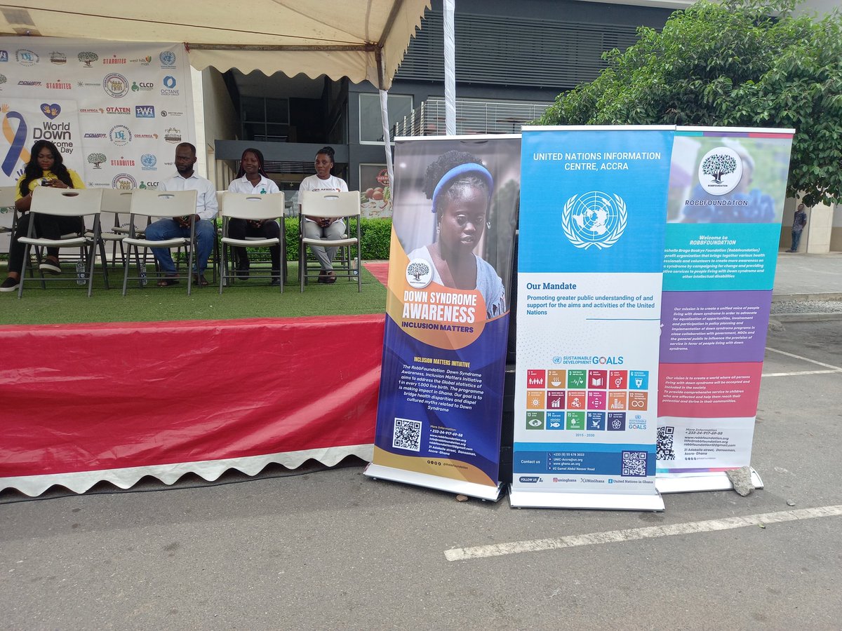 UNinGhana's tweet photo. World Down Syndrome Day, celebrated annually on March 21, aims to raise awareness and advocate for the rights, inclusion, and well-being of individuals with Down syndrome. 
The UN Information Centre joins ROBB Foundation and partners to mark the Day. https://t.co/RQuMmACLUJ