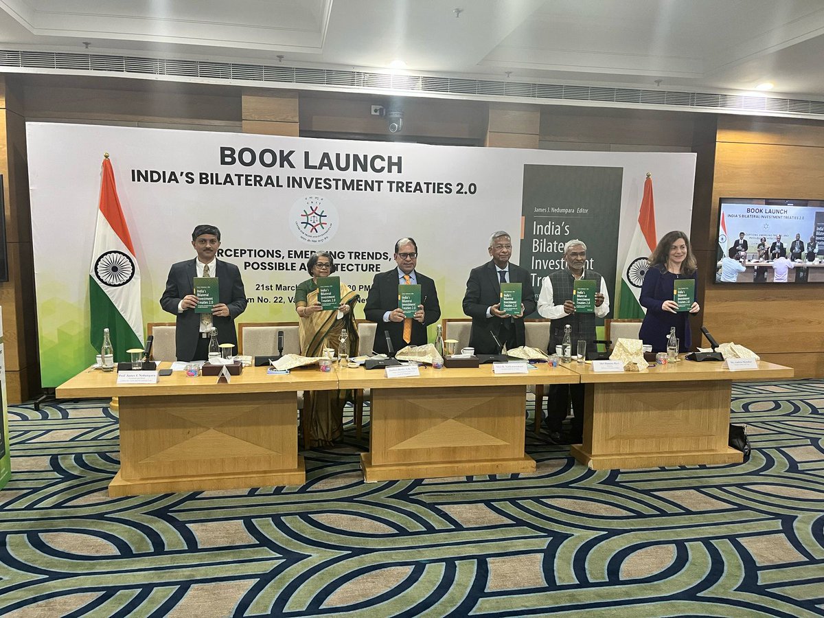Centre for Trade & Investment Law (@ctil_india) on Twitter photo Glimpses of the launch event of book “India's Bilateral Investment Treaties 2.0: Perceptions, Emerging Trends and Possible Architecture”, edited by Dr. <a href="/Jamesnedumpara/">James J. Nedumpara</a> at the Vanijya Bhawan at <a href="/DoC_GoI/">Dept of Commerce, GoI</a>.
#BITs #BIT2.0 #ISDS #IIAs Glimpses of the launch event of book “India's Bilateral Investment Treaties 2.0: Perceptions, Emerging Trends and Possible Architecture”, edited by Dr. <a href="/Jamesnedumpara/">James J. Nedumpara</a> at the Vanijya Bhawan at <a href="/DoC_GoI/">Dept of Commerce, GoI</a>.
#BITs #BIT2.0 #ISDS #IIAs