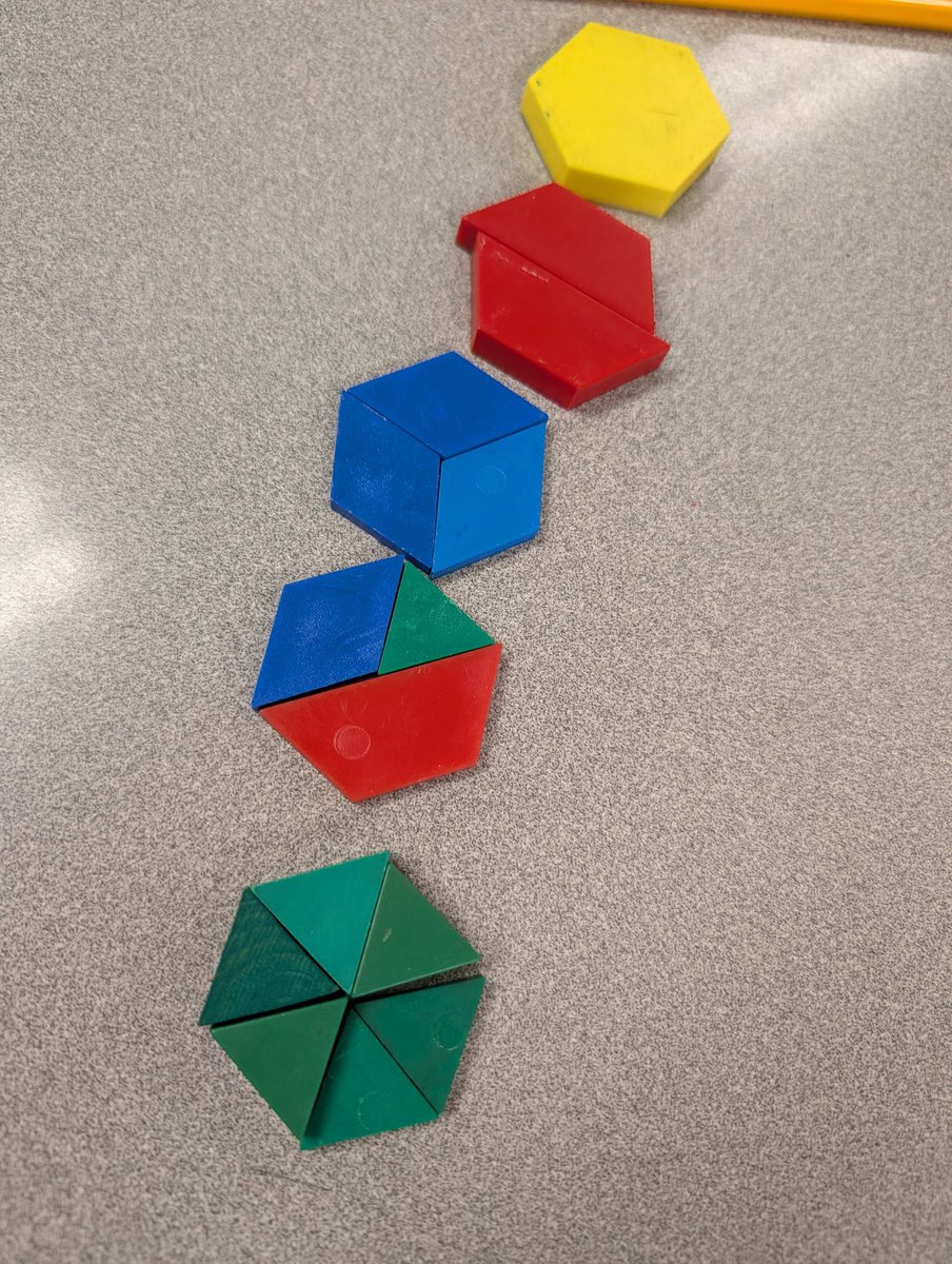 Mrs_K_Eusebio's tweet image. Gr 3 students at BFA strengthened their understanding of fractions by creating their own fraction strips and using pattern blocks. They were able to compare fractions with different denominators and even add fractions! Amazing work! 👏🏻🥳 #dpmath