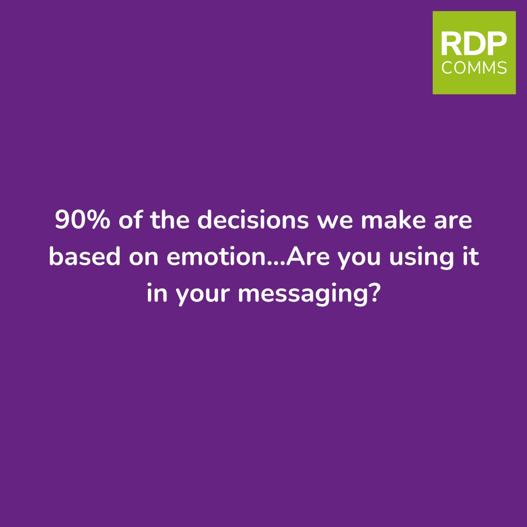 In our latest blog, we look at why the best campaigns tap into the emotions of potential customers to persuade them to buy. Read it at 
rdp.co.uk/say-it-with-fe…