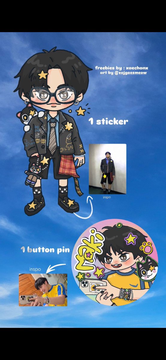 xaechanx's tweet photo. Hi Zushis ☺️

i’ll be giving away these freebies tomorrow.
hope to see you at NFT. 

limited qty only 💙

special thanks to @eaJgoesmeow and @akiosuru_ for the arts☺️

@clfrnia_maki #maki https://t.co/OV7E3tqWMU