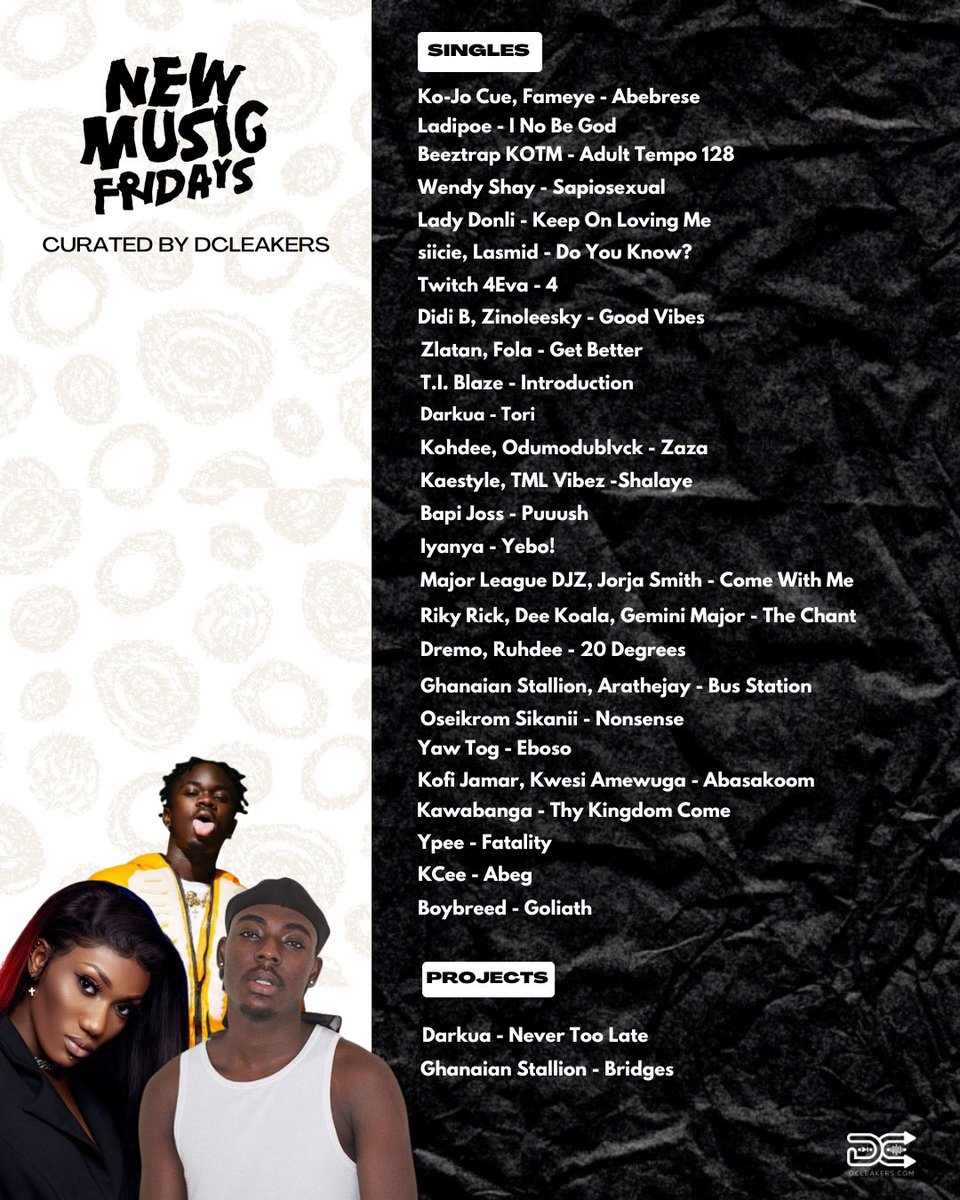 It's #NewMusicFriday and we've got the hottest tracks lined up just for you!. Get ready to vibe with the freshest sounds from your favorite artists.                                                                    

🔗: fanlink.tv/newmusicfridays

Cover : <a href="/wendyshaygh/">Wendy Shay</a>