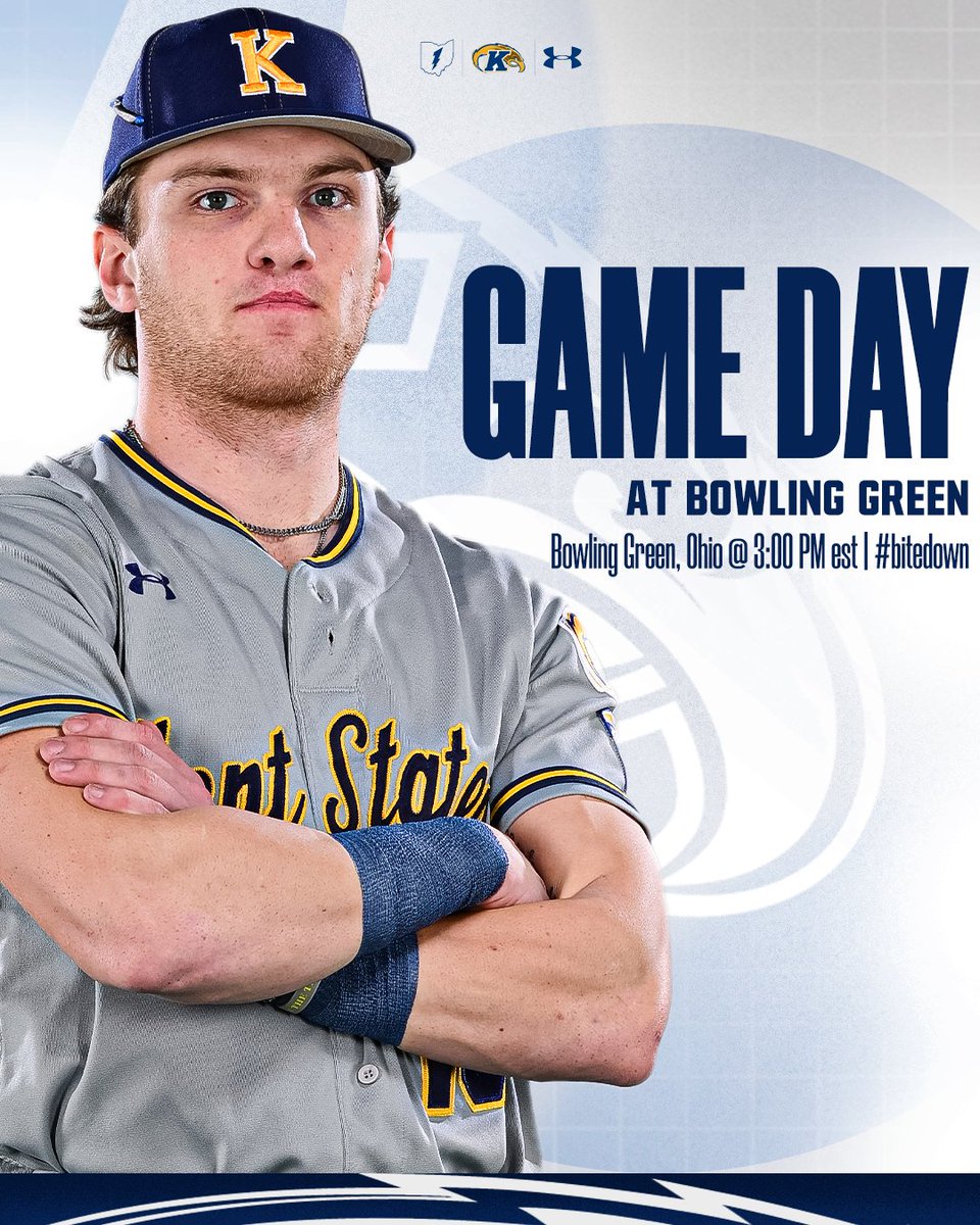 KentStBaseball's tweet photo. 𝗚𝗔𝗠𝗘 𝗗𝗔𝗬

We kick off a three-game road series today in Bowling Green! First pitch is set for 3 PM!⚡️

🔗https://t.co/wLdyYC8D5S

#BiteDown https://t.co/ecvkbKe9Kl