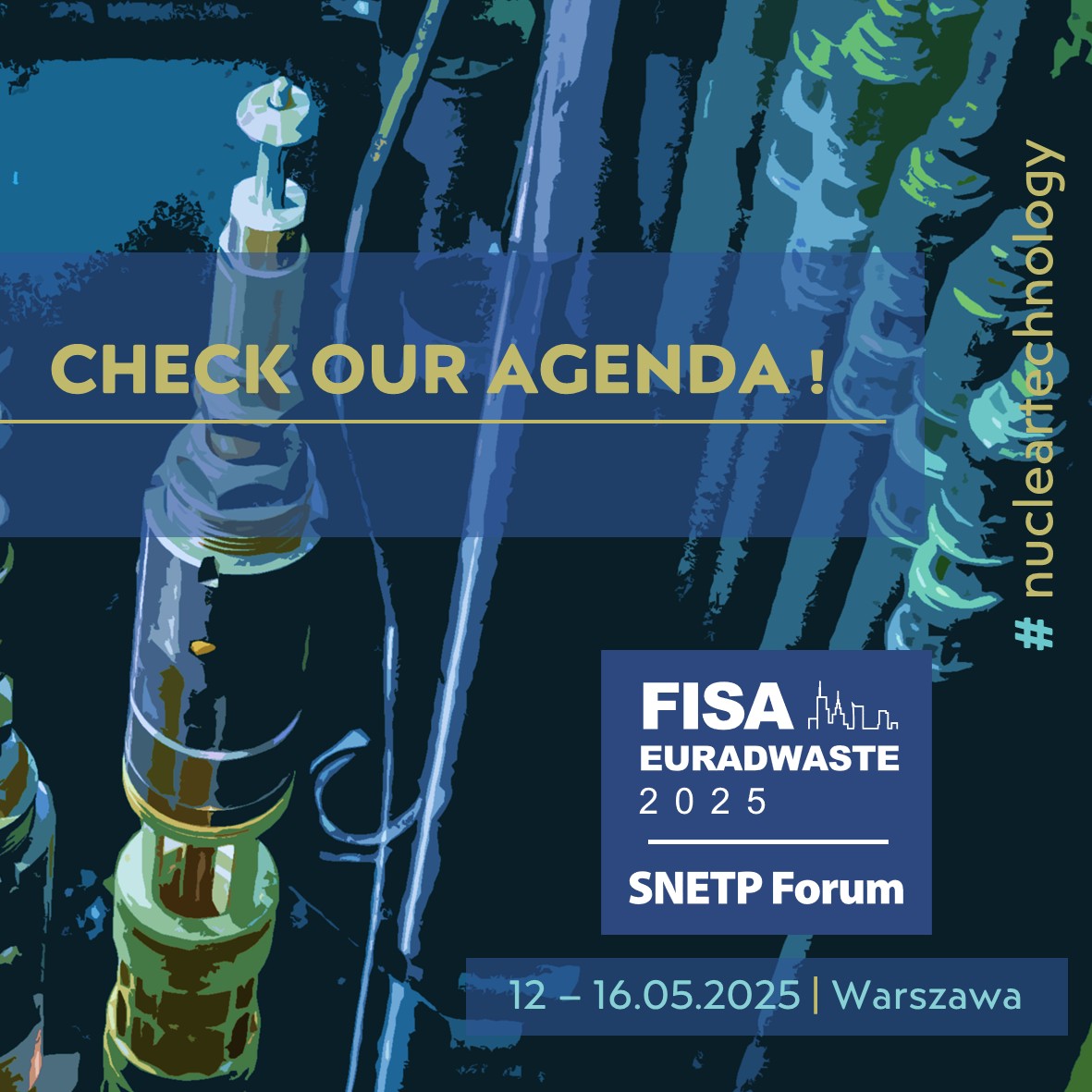 Zobacz nową agendę FISA - EURADWSTE &amp;SNETP FORUM 2025!!!

Przez 4 dni będziemy dyskutować o:
- przyszłości energetyki jądrowej
- wpływie nauki i innowacji
- znaczeniu edukacji i szkoleń dla młodego pokolenia oraz angażowaniu lokalnych społeczności
- zielonej energia, strategia