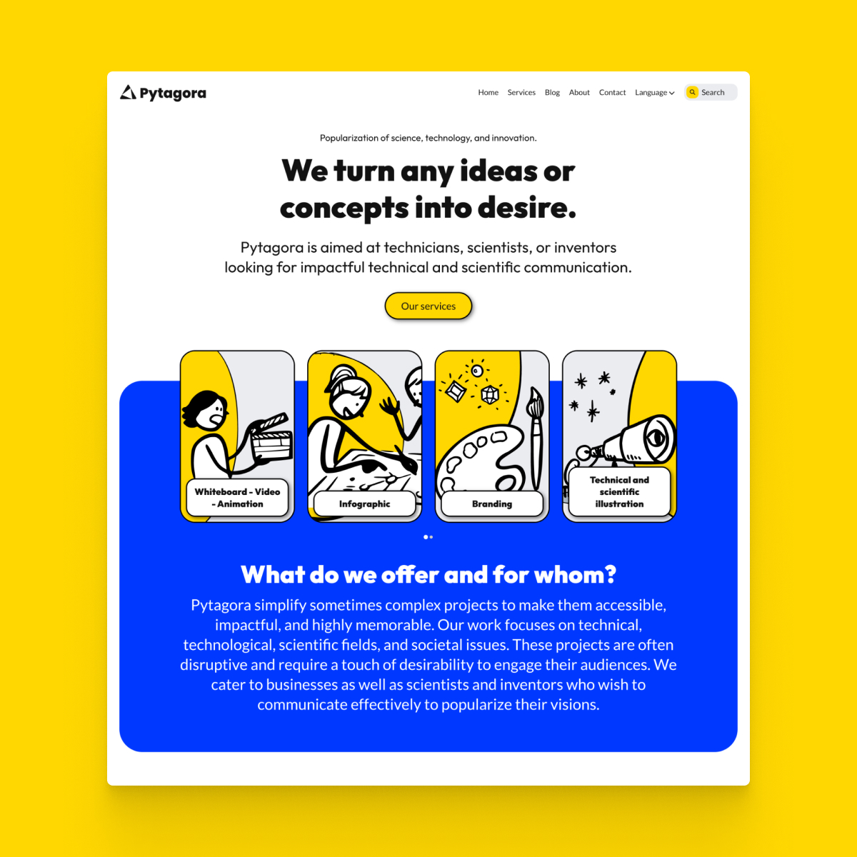 Site of the Day ✨

Pytagora <a href="/pytagora_com/">Pytagora</a> ☞ pytagora.com

Built with <a href="/anvodstudio/">Anvod Studio</a> &amp; <a href="/GoHugoIO/">GoHugo.io</a>