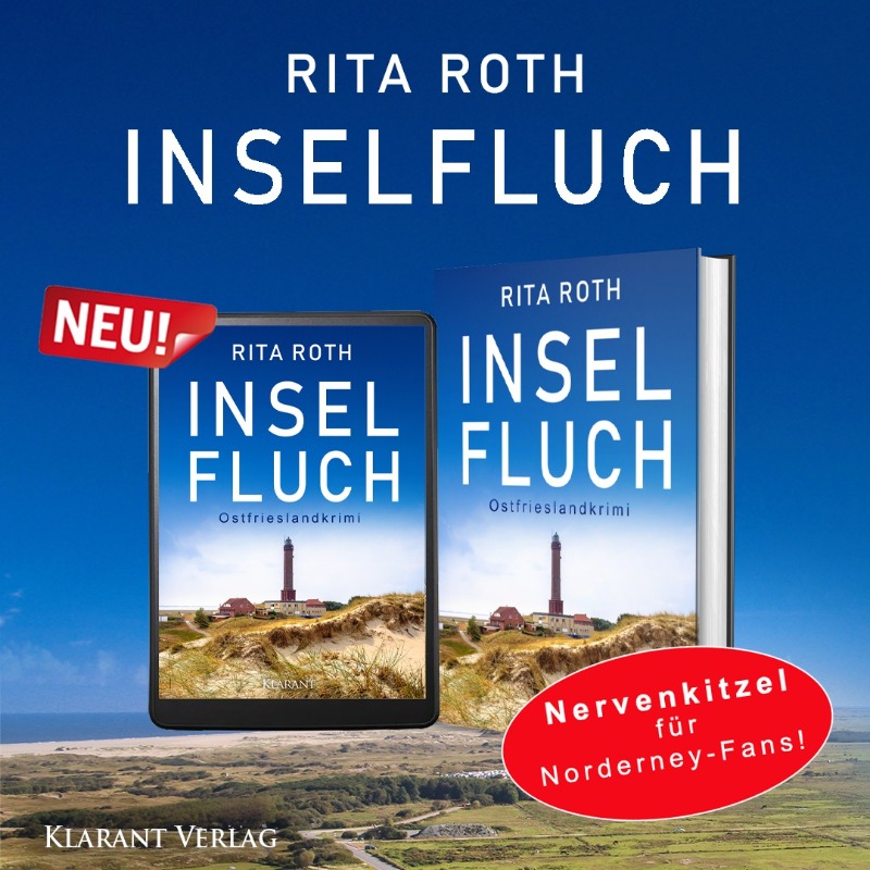 #GretjeBlom ist zurück! Ein neuer Fall, ein Toter am Ententeich und jede Menge Küsten-Charme. „INSELFLUCH“ ist Cozy Crime, wie man sie liebt! Ein #Ostfrieslandkrimi von #RitaRoth! 
Jetzt bestellen: amazon.de/dp/B0DNNJ4Y2Y 
#Norderney #lesen #Bücher #Ebooks