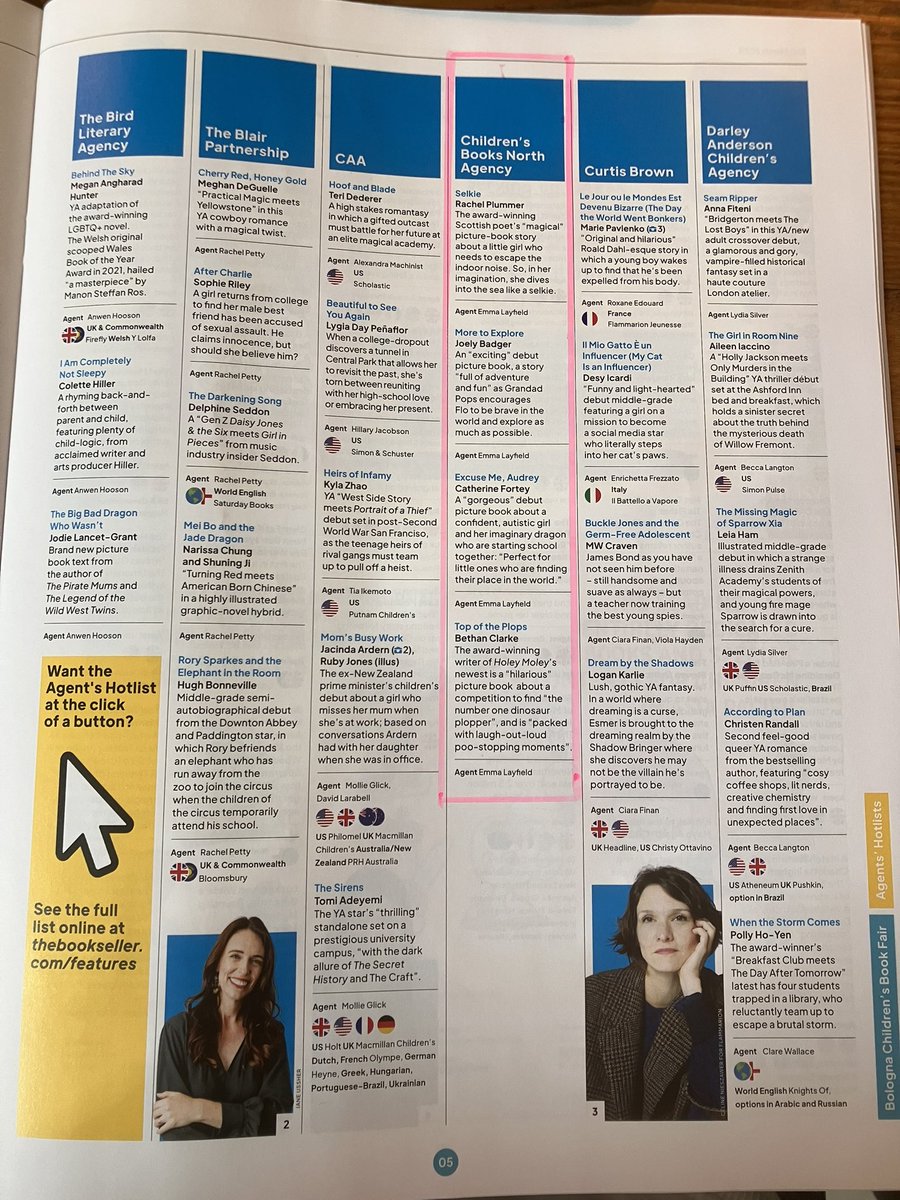 CBNAgency's tweet photo. Check out our @BoChildrensBook top manuscripts by the fabulous @smaychel @JoelyBadger Catherine Fortey @_BethanClarke out on submission! A big thanks to @thebookseller for the shoutout. 📚 https://t.co/Akxg0meOiW