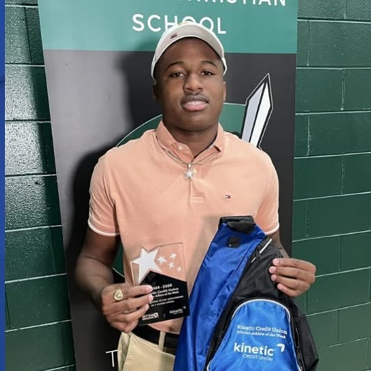 Congratulations to Joshua Jackson of Calvary Christian School! He’s the Kinetic Credit Union Scholar-Athlete of the week! #kineticCU #kineticscholarathlete #kineticwinners #kineticteens #kineticcommunity