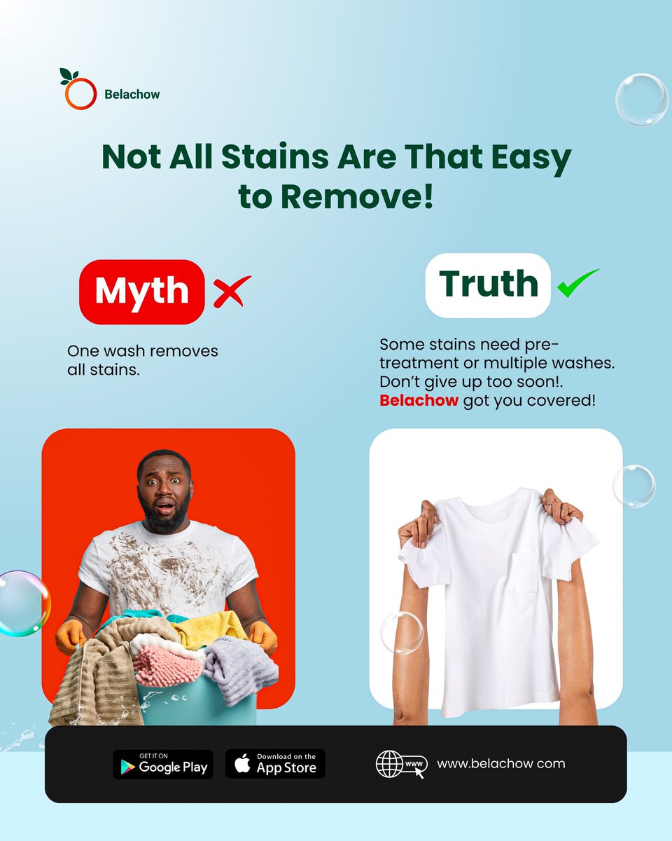 usebelachow's tweet photo. Stubborn stains? No worries! Some need extra care, and we’ve got you covered. ✨ 
.
.
.
.
.
.
.
.
.
.
.
.
#belachow #laundryservice #leadcityuniversity #redeemersuniversity https://t.co/kB9LnVXgph